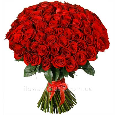 великий букет червоних троянд